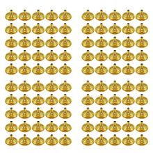25Pcs Gold Mini Flag Stand Bar Conferences Desktop Display Decoration