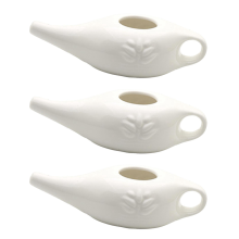 250Ml Ceramic Neti Pot Nose Cleaning Pot,White