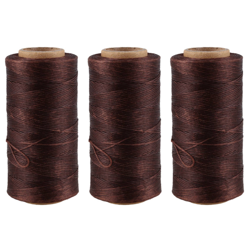 260M 150D 1MM Leather Wax Thread Hand needle Cord Light Brown