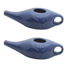 250Ml Ceramic Neti Pot Nose Cleaning Pot,Blue