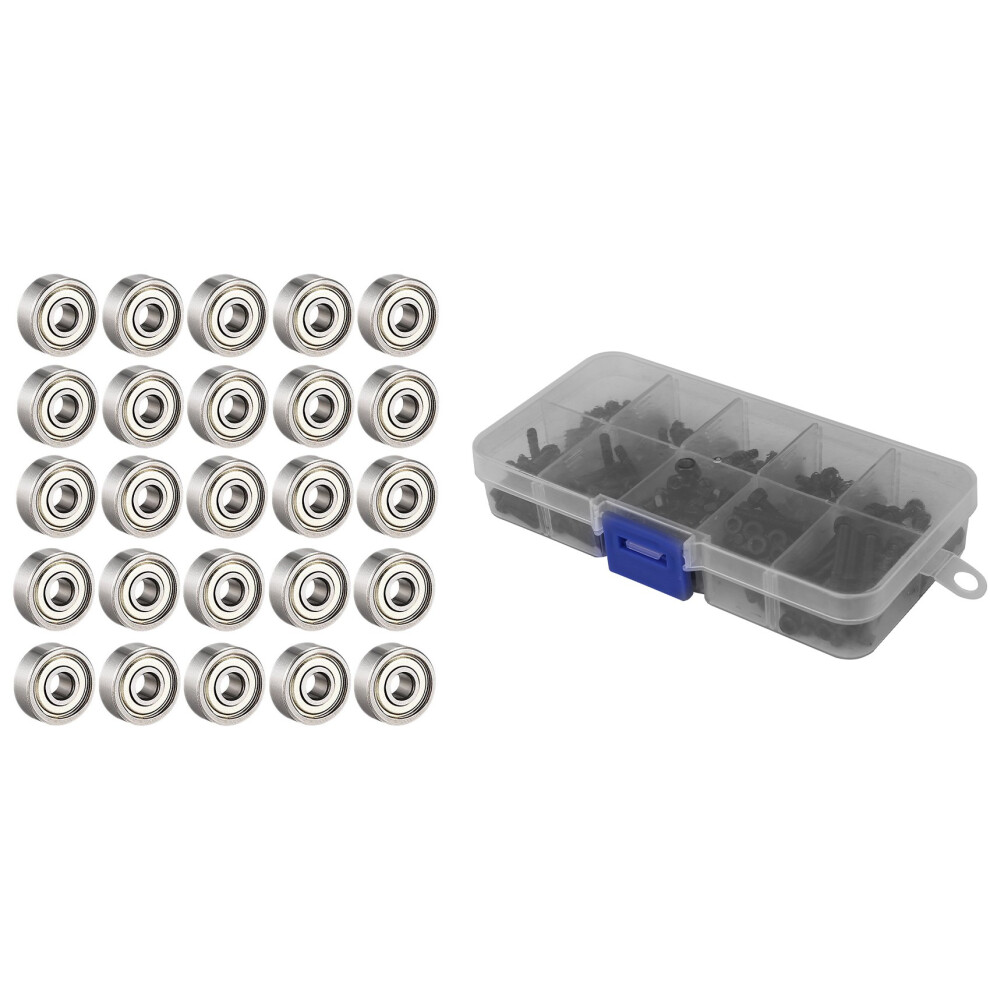 280Pcs Steel Screw Set M3 Hex Bolt Screw Nut Metric 4713272634922