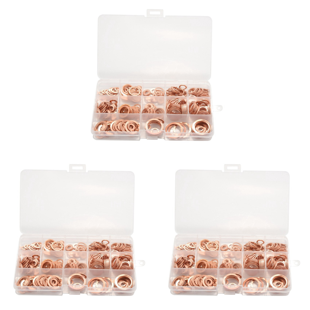 280Pcs Professional Assorted Copper Washer Gasket Set 4713272634878