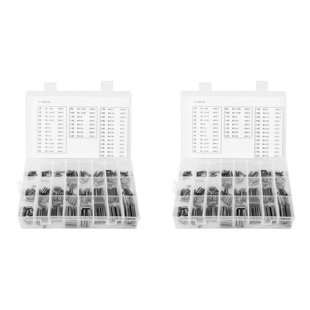 280Pcs Stainless Steel Pins Set M1.5 M2 M2.5 M3 M5 M6 M8 Dowel 4713272634892