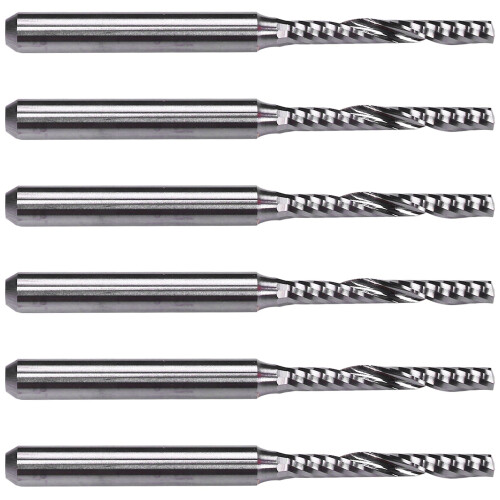 2mm x 15mm Carbide Single Flute Spiral End Mill CNC Router Bit