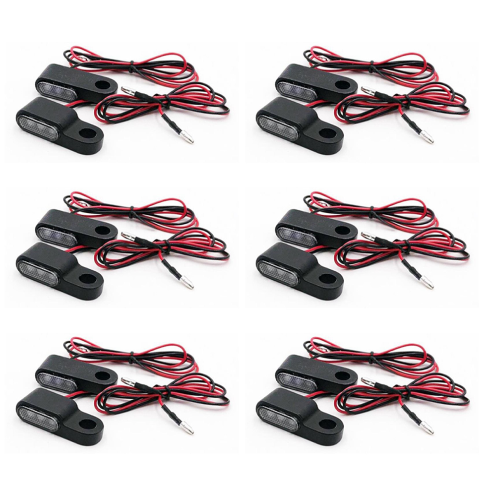 2Pcs 12V Motorcycle Indicators Led Turn Signal Handlebar, Light/Black 4713272642736