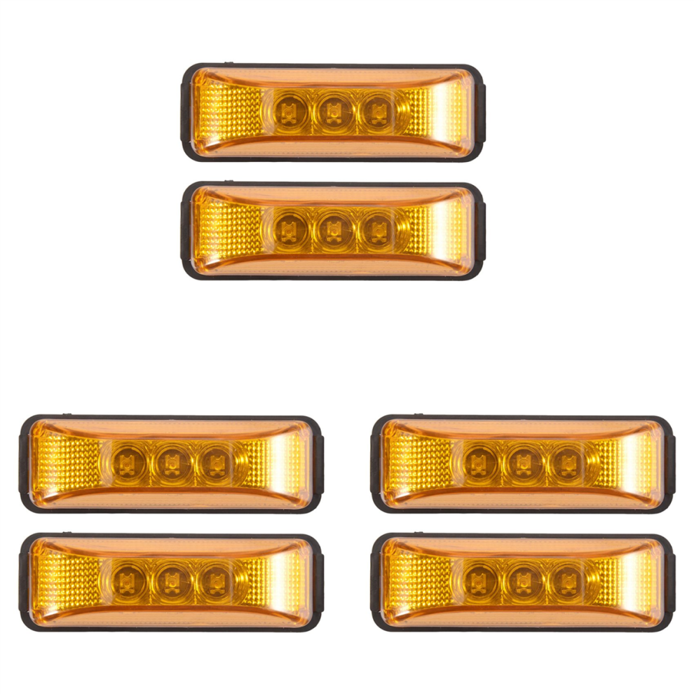 2Pcs 24V 3.9Inch 3 Led Truck Led Side Marker S Light 4713272643801