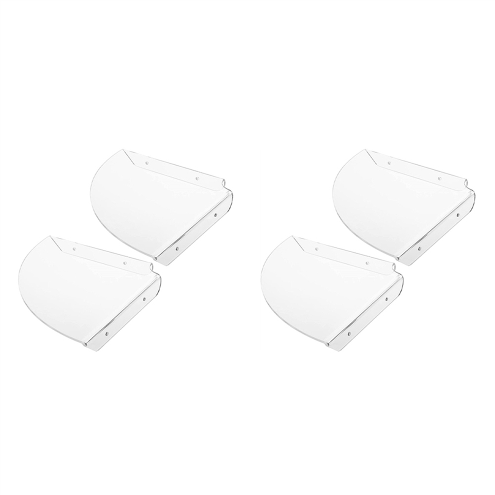2Pcs Acrylic Corner Shelf Floating Wall Storage Display Holder,Clear 4713272647090
