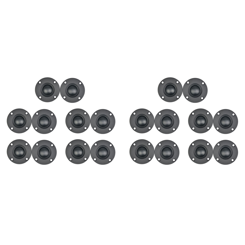 2Pcs 6Ω 30W Silk Film Soft Dome Tweeter Speaker Unit Black 4713272646307