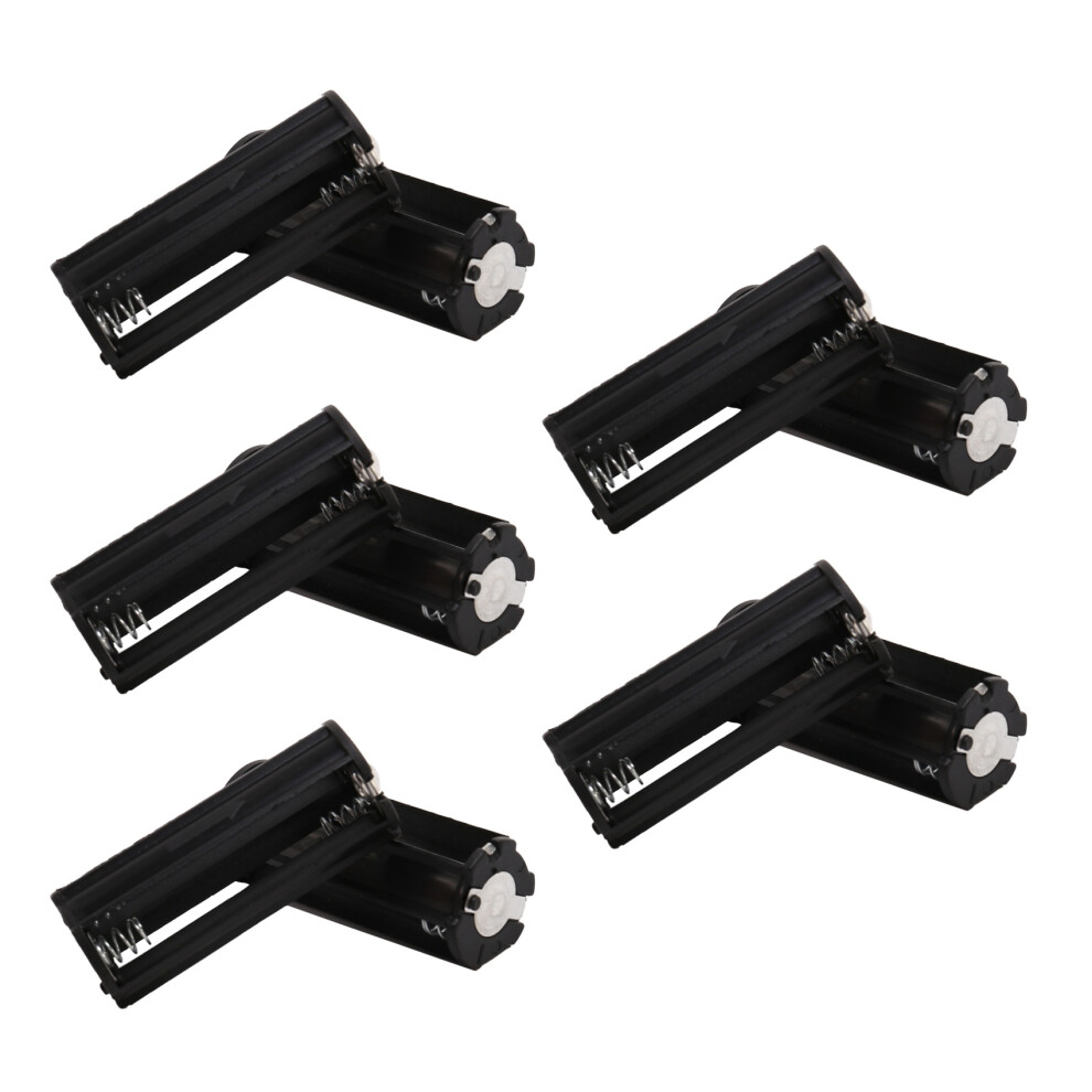 2Pcs Battery Holder For 3 X 1.5V Aaa Batteries Flashlight Torch Black 4713272648837