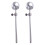 2Pcs Bass Drum Pedal Beater Hammer Head Percussion Instrument ,Silver 2