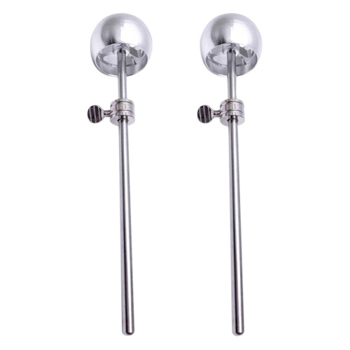 2Pcs Bass Drum Pedal Beater Hammer Head Percussion Instrument ,Silver 1