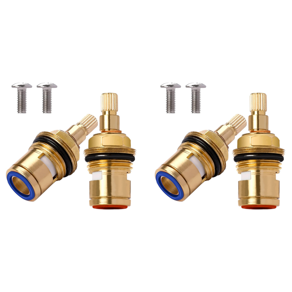 2Pcs Brass Ceramic Stem Ceramic Disc Faucet Valve 4713272649667