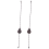 2Pcs Bronze Ceiling Fan Pull Chain Set, Decorative Fan Pendant 3