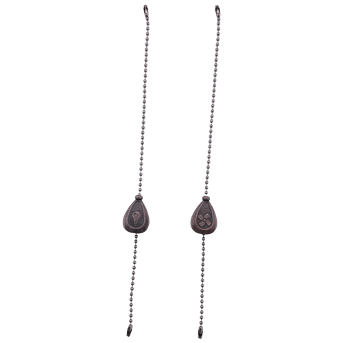 2Pcs Bronze Ceiling Fan Pull Chain Set, Decorative Fan Pendant 2