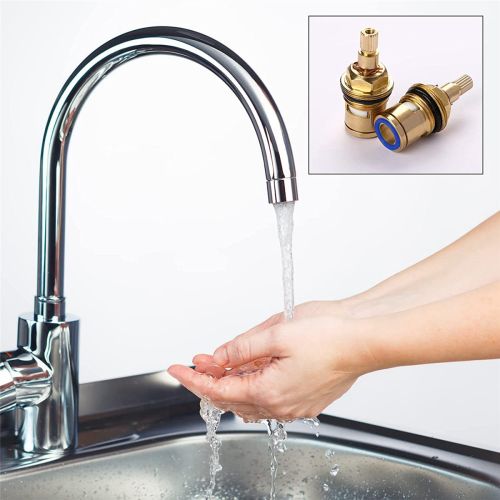 2PCS Brass Ceramic Stem Ceramic Disc Faucet Valve 1