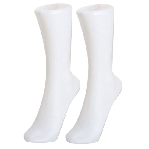 2PCS Female Foot Sock Sox Display Mold Short Stocking Mannequin White 1