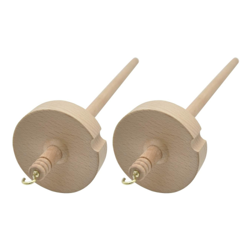 2Pcs Drop Spindle for Hand Carved Wooden Tool for Beginners 1