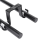 2Pcs Double Curtain Rod Ceiling Mount Supports Aluminum Alloy Black 3