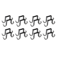 2Pcs Double Curtain Rod Ceiling Mount Supports Aluminum Alloy Black