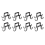 2Pcs Double Curtain Rod Ceiling Mount Supports Aluminum Alloy Black 1