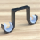 2Pcs Double Curtain Rod Ceiling Mount Supports Aluminum Alloy Black 6