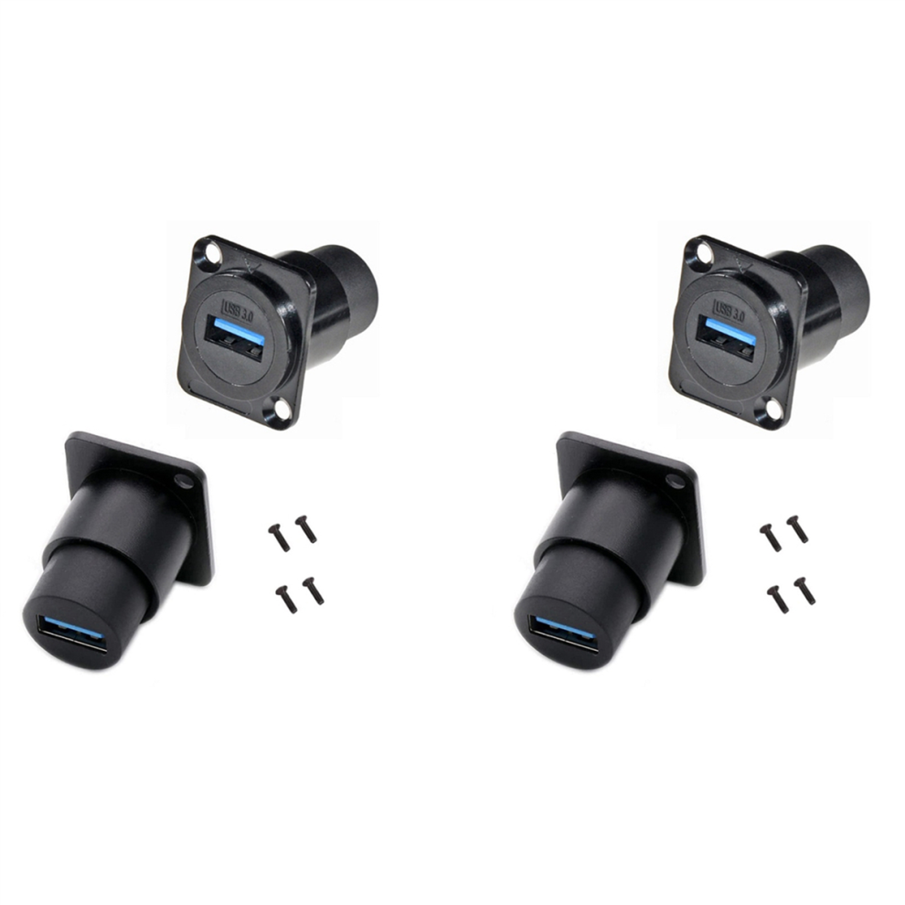 2Pcs D Type Metal Usb3.0 Socket Female To Female Usb 3.0 Connector 4713272613705