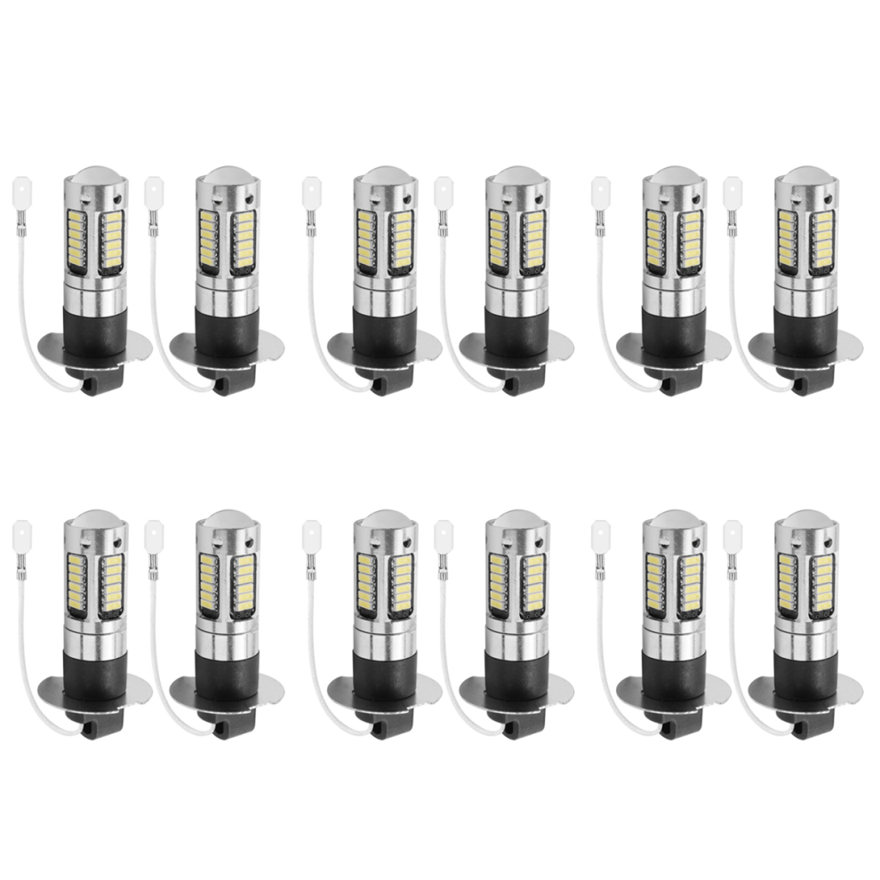 2Pcs H3 Super Bright Led Fog Driving Drl Bulbs 6000K Light/White 4713272619066