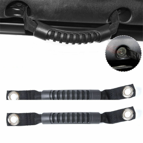2Pcs Grab Handles Black Rear Seat Grab Padded Roll Bars for 1