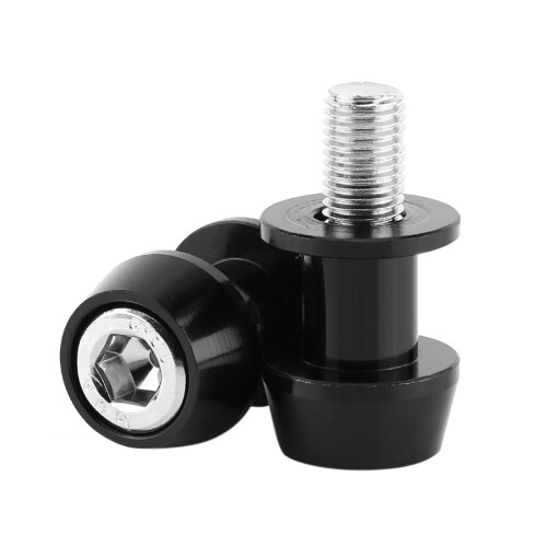 2Pcs Motorcycle Cnc Sliders Spools Stand Screw For (Black) 1