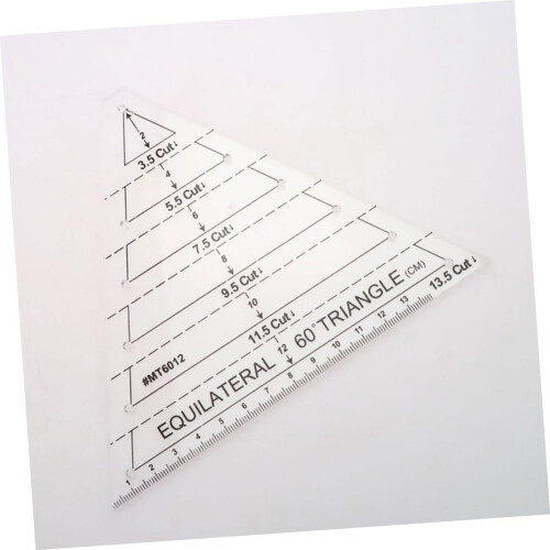 2 pieces acrylic quilt ruler triangular patchwork template ruler sewing and cutting ruler for quilting 1