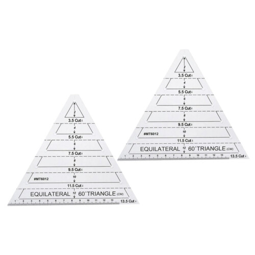 2 pieces acrylic quilt ruler triangular patchwork template ruler sewing and cutting ruler for quilting