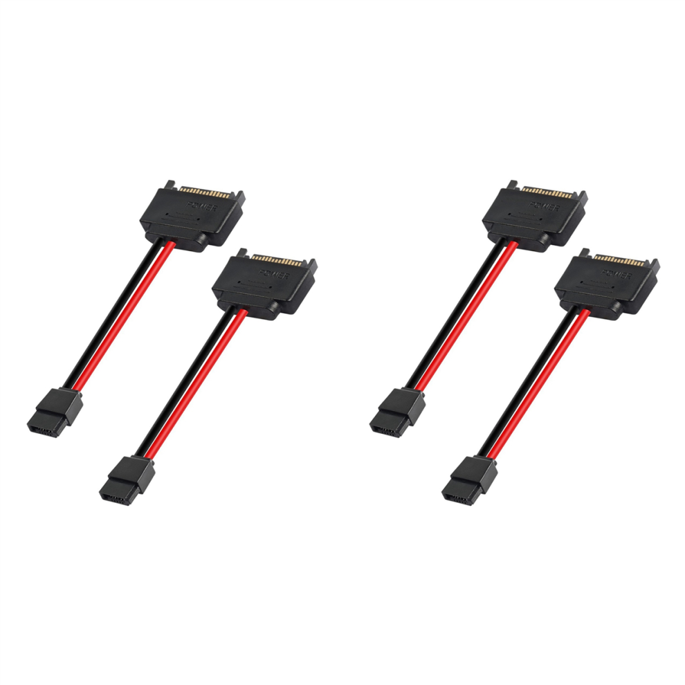 2Pcs Sata 15Pin Male To 6Pin Sata Cable 4713239270910