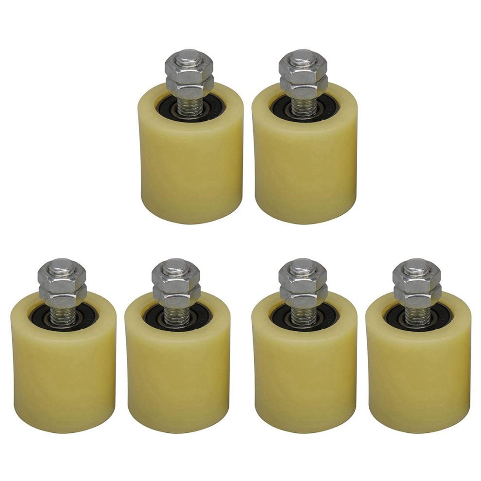 2Pcs Nylon Steel Flat Roller Wheel 6201 M12 Screw For Sliding Gate 4713239267927