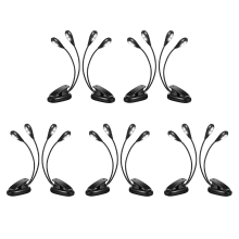 2Pcs Music Stand Light Clip on LED Book Lights Dual Arm Reading
