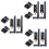 2Pcs NRF24L01+PA+LNA Transceiver Module with SMA Antenna 2.4 GHz 1