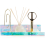 2Pcs Rainbow Acrylic Wall Mounted Floating Bookshelf 3