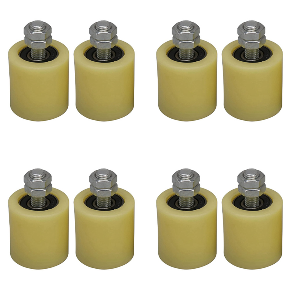 2Pcs Nylon Steel Flat Roller Wheel 6201 M12 Screw For Sliding Gate 4713239267941