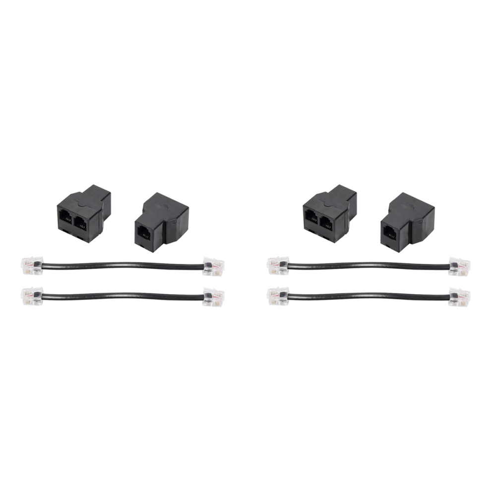 2Pcs Rj11 Telephone Cable Splitter 6P4c 2 Ports Splitter Adapter 4713239270484