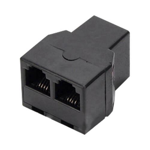2PCS RJ11 Telephone Cable Splitter 6P4C 2 Ports Splitter Adapter 1