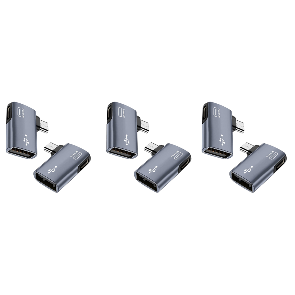 2Pcs Otg Adapter For 90 Degree Left/Right Angle Micro 4713239268030
