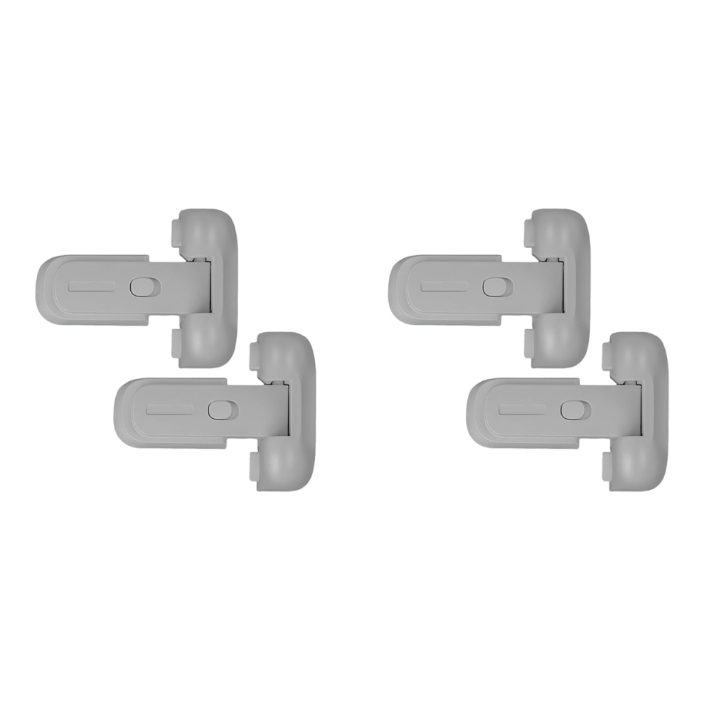 2Pcs Safe Fridge Lock, Child Proof Refrigerator Door Lock, Grey