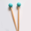 2Pcs Soft Rubber Head Sticks Wood Handle Bell Mallets Green 3