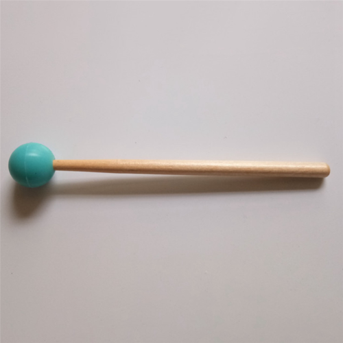 2Pcs Soft Rubber Head Sticks Wood Handle Bell Mallets Green 1
