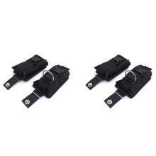 2Pcs Spare Black Scuba Diving Belt Pockets with Buckle -22.5X15X5cm