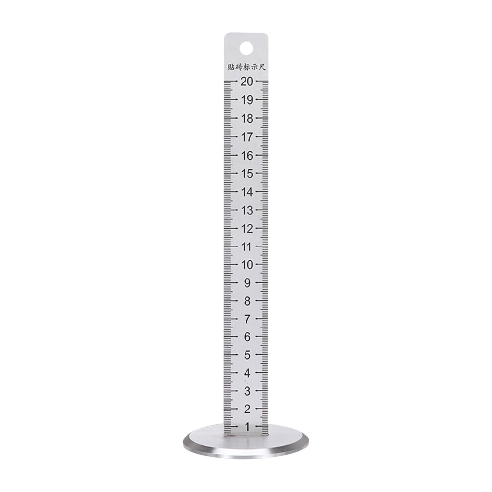 Tile Leveler, Stainless Steel Height Leveling Tool, 200G Antislip, Floor Ruler, 22.5X2.5cm 6493810255069