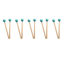 2Pcs Soft Rubber Head Sticks Wood Handle Bell Mallets Green