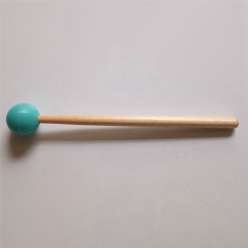 2Pcs Soft Rubber Head Sticks Wood Handle Bell Mallets Green 2