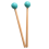 2Pcs Soft Rubber Head Sticks Wood Handle Bell Mallets Green 2