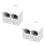 2-Way 6P4C RJ11 Modular Phone Wall Adapter and Splitter 1