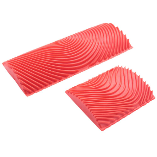 2pcs Wood Graining Grain Rubber Patin Painting Wall Decoration Tools 1
